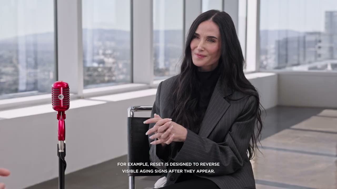 Unknown - Demi Moore in conversation with longevity expert Dr. David Lu.